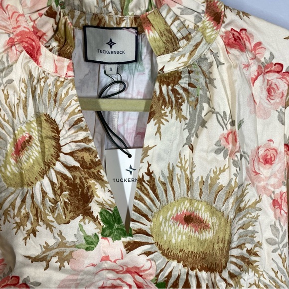 Tuckernuck Sun Faded Floral Crawford Mini Dress Size Small NWT NEW cotton vacay - Picture 3 of 10